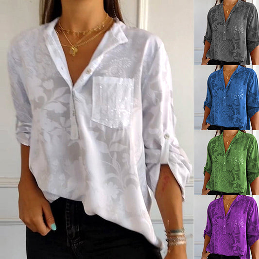 Miriam - Elegant V-neck blouse