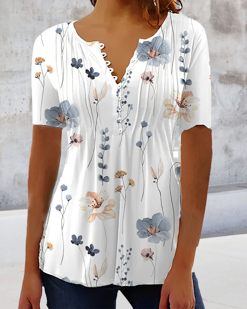 Flora - V-Neck Blouse