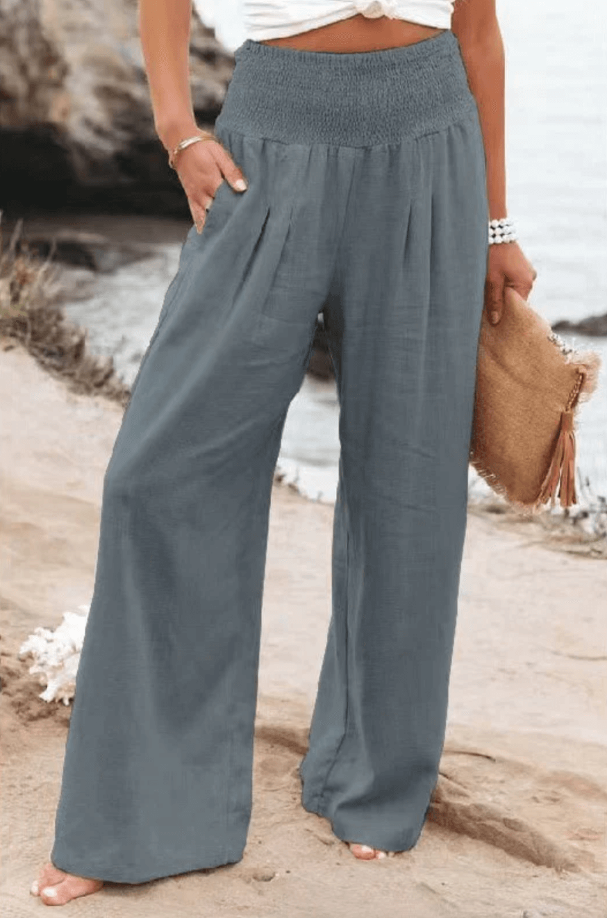 Marylou - High-Waist Linen Trousers