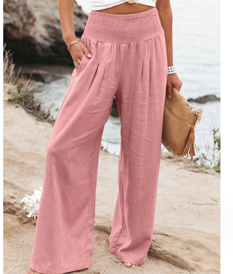 Marylou - High-Waist Linen Trousers