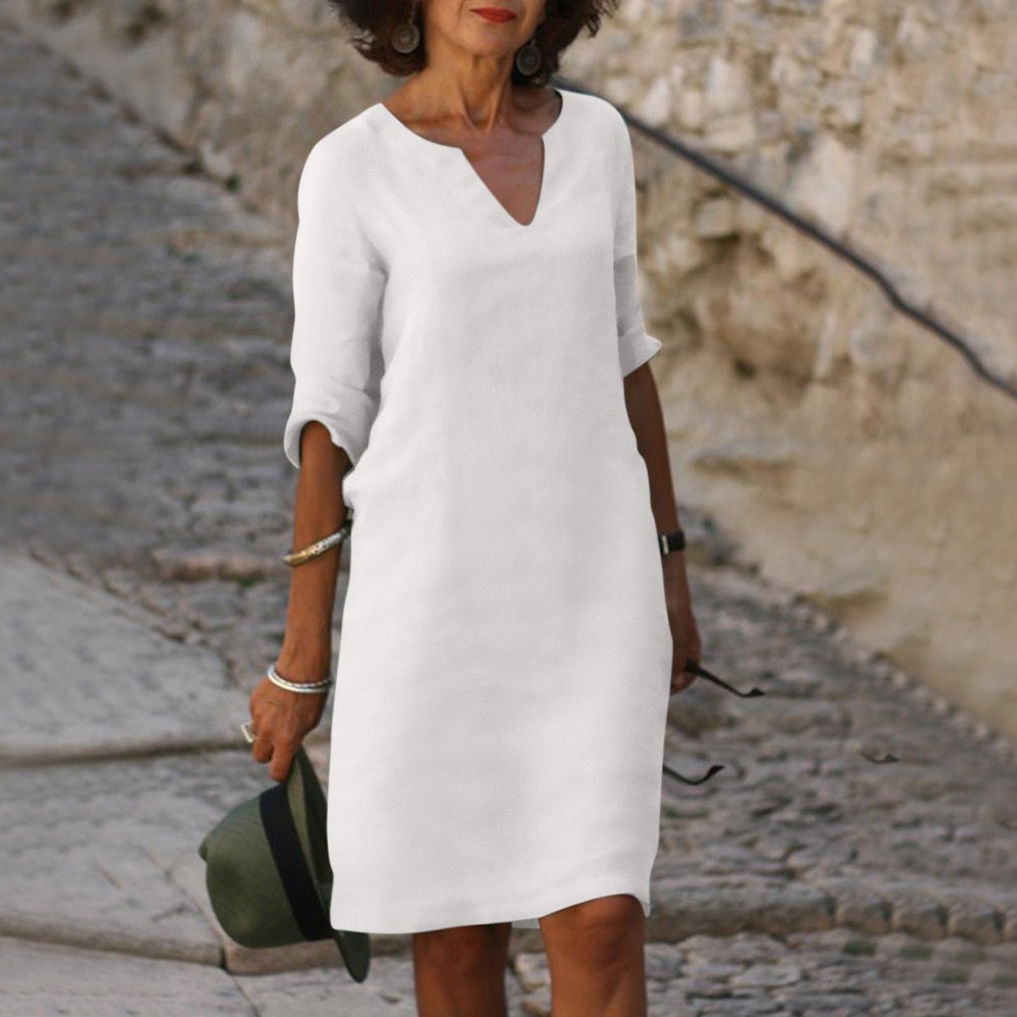 Lucia - Elegant V-neck Dress