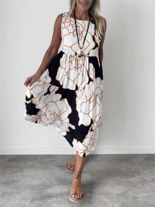 Aveline- Stylish floral print dress