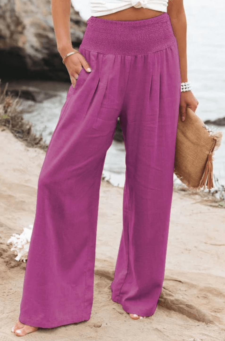 Marylou - High-Waist Linen Trousers