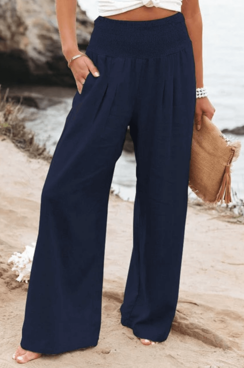 Marylou - High-Waist Linen Trousers