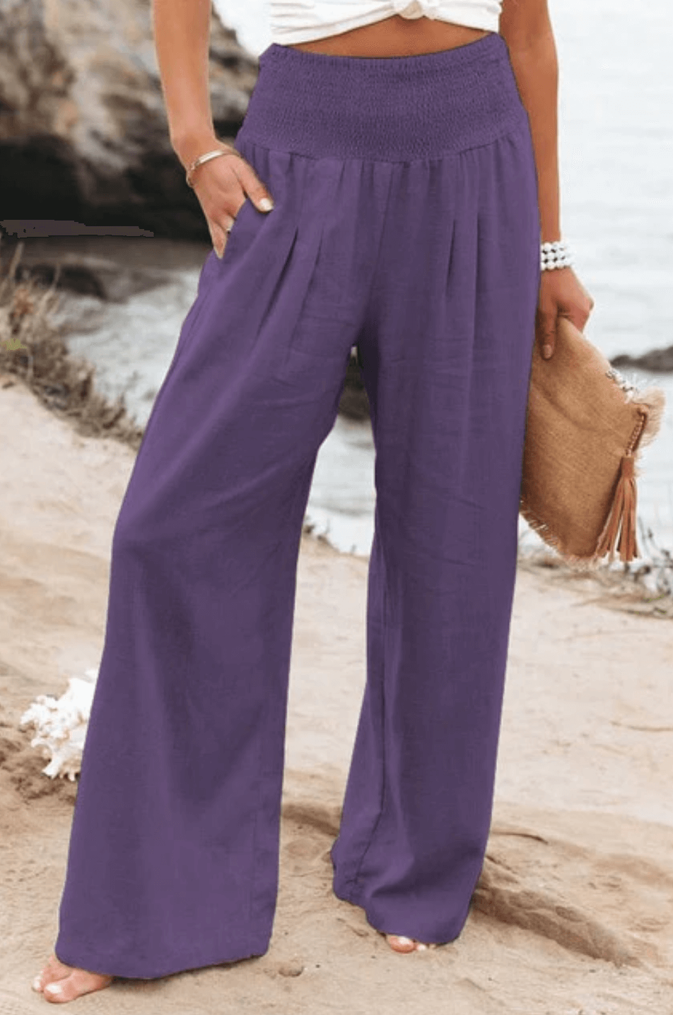 Marylou - High-Waist Linen Trousers