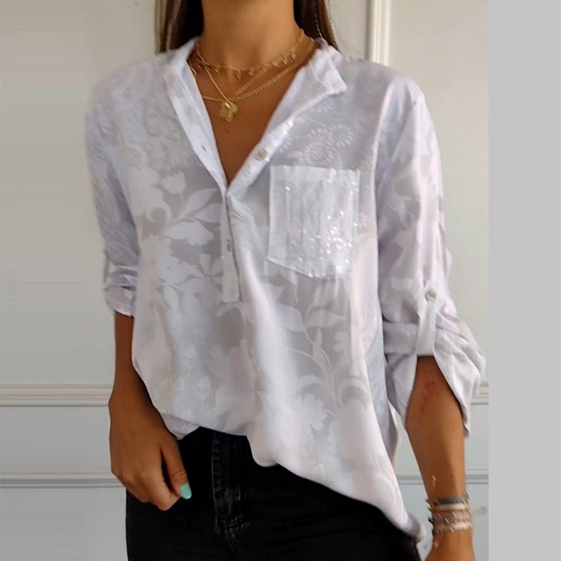 Miriam - Elegant V-neck blouse