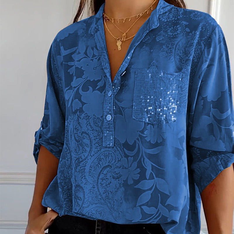 Miriam - Elegant V-neck blouse