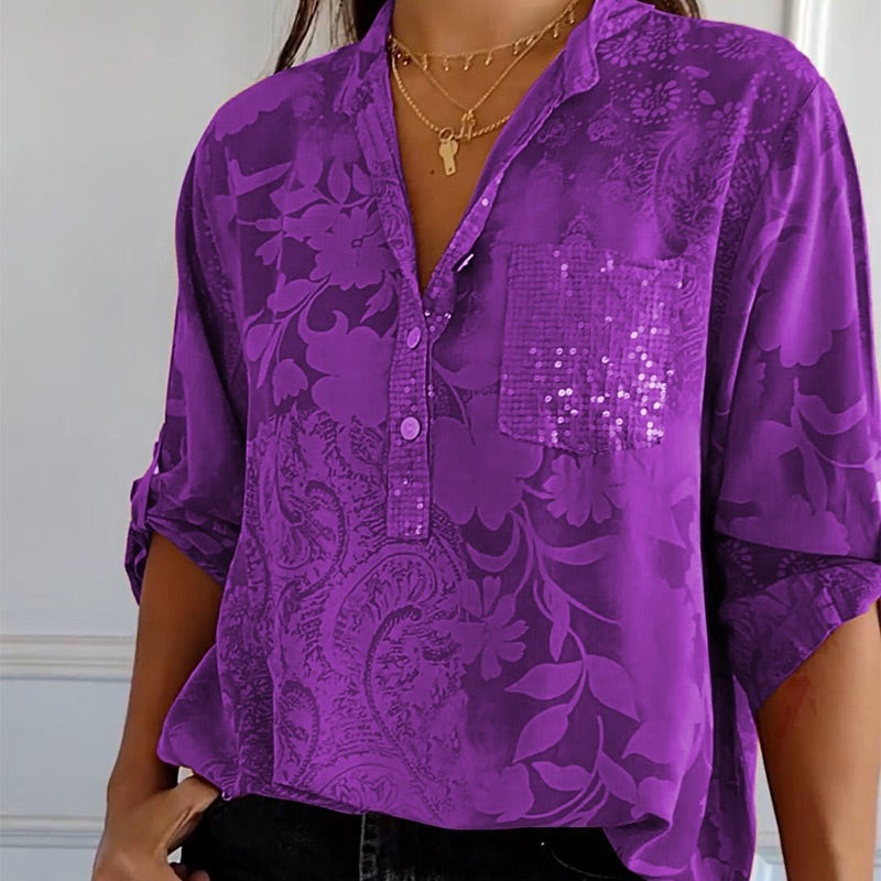 Miriam - Elegant V-neck blouse